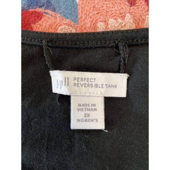 J.JILL Black PERFECT REVERSIBLE TANK TOP 2X Fitted Shirt Tank Black Plus - Picture 5 of 11
